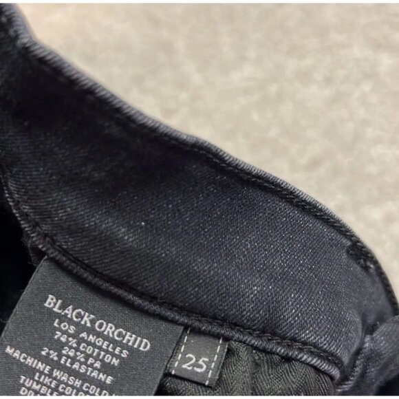 Black Orchid Jeans Black Skinny Distressed Pockets Women’s Size 25 - Picture 4 of 12